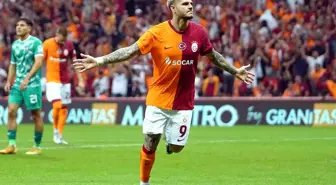 Galatasaray'ın Arjantinli golcüsü Mauro Icardi, Olimpija Ljubljana maçında gol attı