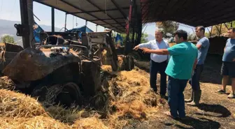 TZOB Yönetim Kurulu Üyeleri Yangın Sonucu Zarar Gören Vatandaşı Ziyaret Etti