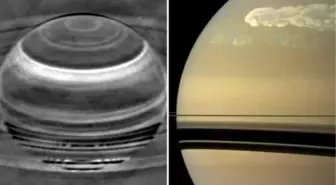 Bilim adamları 100 yıl öncesine ait dev Saturn megafırtınalarının gizemli 'radyo sinyallerini' Dünya'ya ilettiklerini iddia etti