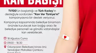 Odunpazarı Belediyesi, 'Kan Ver Türkiye'm' kampanyasına destek verecek