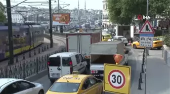 Galata Köprüsü'ndeki Bakım Çalışmaları Nedeniyle Trafik Yoğunluğu Arttı