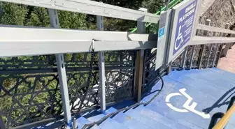 Samsun Çarşamba Belediyesi tarafından yapılan engelli platformuna zarar verildi