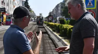 Lüleburgaz Belediyesi İstasyon Caddesi'ndeki çalışmaları yeniden yapıyor