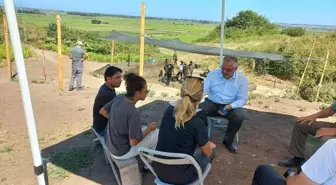 Bafra Belediye Başkanı İkiztepe Höyüğü Kazı Ekibini Ziyaret Etti