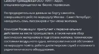 Rusya'da özel uçak düştü, soruşturma başlatıldı