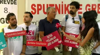 Sol Parti Sputnik Türkiye'deki greve destek ziyaretinde bulundu