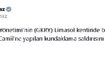 Cumhurbaşkanı Yardımcısı Cevdet Yılmaz, Güney Kıbrıs Rum Yönetimi'ndeki Cami Saldırısını Kınadı