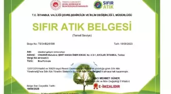 İstanbul Gelişim Üniversitesi'ne 'Sıfır Atık Belgesi' verildi