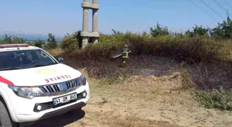 Yalova'da Çiftlikköy ilçesinde arazi yangını söndürüldü