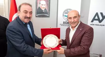 İzmir Büyükşehir Belediye Başkanı Tunç Soyer, Ağrı Dernekleri Konfederasyonu Ege Bölgesi İzmir Başkanlığı'nı ziyaret etti