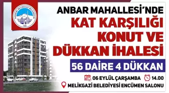 Melikgazi Belediyesi Anbar Mahallesi'nde Kentsel Dönüşüm İhalesi Düzenleyecek