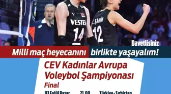 A Milli Kadın Voleybol Takımı'nın Avrupa Şampiyonası final maçı Kalamış Atatürk Parkı'nda canlı yayınlanacak