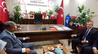 Erkan Haberal, MHP Sincan İlçe Başkanı Oğuz Nihat Alkan'ı ziyaret etti