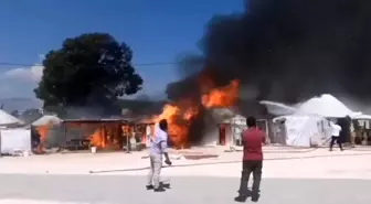 Kahramanmaraş'ta depremzede oba çadırında yangın ve patlama