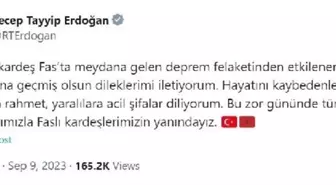 Cumhurbaşkanı Erdoğan'dan Fas depremi sonrasında taziye mesajı