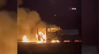 Kırıkkale'de kamyonet yangını