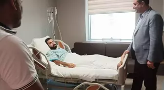 HÜDA PAR Milletvekili Serkan Ramanlı, silahlı saldırıya uğrayan damat Ahmet Erdem'i ziyaret etti
