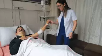 Karabük'te trafik kazası geçiren hastaya inme tedavisi