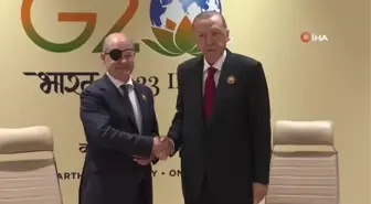 Cumhurbaşkanı Erdoğan, Almanya Başbakanı Scholz'u kabul ettiScholz görüşmeye 'korsan bandı' ile katıldı