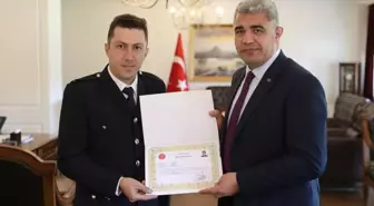 Polis Memuruna Duyarlı Davranışından Dolayı Başarı Belgesi