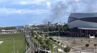 Samsun'da gübre fabrikasında çıkan yangın paniğe neden oldu