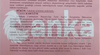 Işid'in 'Canlı Bomba Emiri' Dayan Dosyasında Kısmen Gizlilik Kararı Alındığı Ortaya Çıktı.