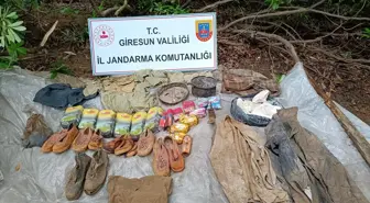 Giresun'da bölücü terör örgütüne ait sığınak bulundu