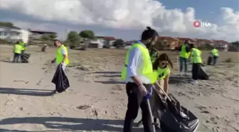 'Yeşil İz Gönüllüleri'nden çevre farkındalığı: Trafo boyadılar, sahili temizlediler