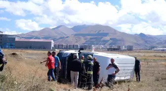 Erzurum'da Palandöken ilçesinde araç takla attı, sürücü yaralandı