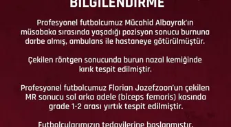 Bandırmaspor'da Mücahid Albayrak ve Florian Jozefzoon sakatlandı