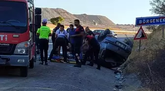 Adıyaman Gölbaşı karayolu Börgenek Rampasında otomobil kazası: 1 yaralı