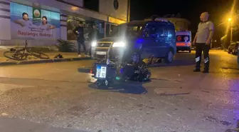 Düzce'de otomobil ile çarpışan motosiklet sürücüsü yaralandı