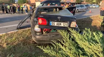 Samsun'da öğrenci servisiyle otomobil çarpıştı: 5 yaralı