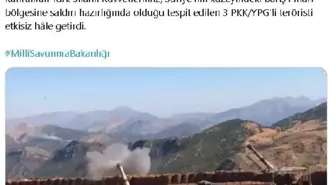 MSB: Barış Pınarı Harekatı bölgesine saldırı hazırlığında olan 3 PKK/YPG'li terörist etkisiz hale getirildi