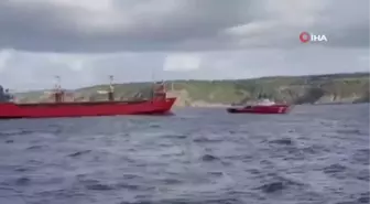 Türkeli Feneri açıklarında arızalanan gemi İstanbul Boğazı'na giriş yaptı