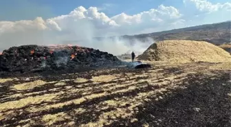 Sivas'ta Anız Yangınında 2 Bin Balya Saman ve Tarım Aletleri Yandı