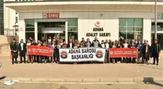 Adana Barosu Üyesi Avukatlar, Bodrum'da Meslektaşlarının Öldürülmesine Tepki Gösterdi