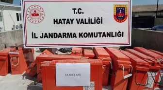 Antakya'da baz istasyonlarından çalınan akülerin bir kısmı bulundu