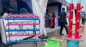 Ankara Üniversitesi öğrencileri topraksız tarım sistemini tanıttı