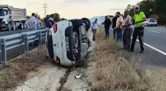 Safranbolu'da su kanalına devrilen otomobilde 6 kişi yaralandı