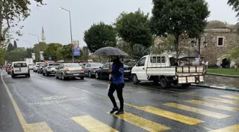 Tekirdağ'da Sağanak Yağış Trafiği Olumsuz Etkiledi