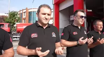 Ateş savaşçıları önce dua etti sonra kan verdi