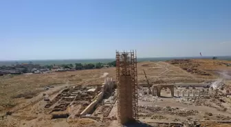 Şanlıurfa'da Ulu Cami'nin minaresi restorasyon altında