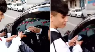 Esenyurt'ta bir çocuk nakit parası olmayan damattan bahşişi pos cihazıyla aldı