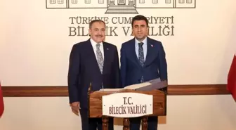 Eski Orman ve Su İşleri Bakanı Veysel Eroğlu, Vali Şefik Aygöl'e 'hayırlı olsun' ziyareti yaptı