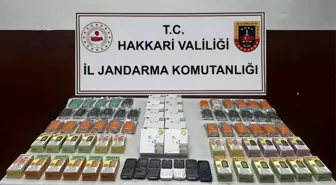 Hakkari'de Jandarma Operasyonunda Gümrük Kaçağı Malzemeler Ele Geçirildi