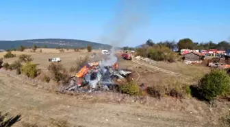 Samanlık yangınlarında soğutma çalışmaları sürüyor