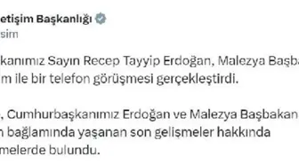 Cumhurbaşkanı Erdoğan, Malezya Başbakanı İbrahim ile Telefonda Görüştü