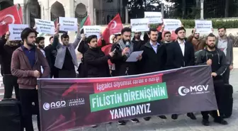 Fatih Beyazıt Meydanı'nda İsrail'e tepki gösterildi