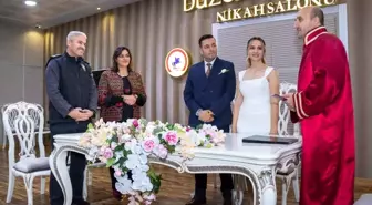 Düzce'de Polis Memurları Nikah Töreniyle Evlendi